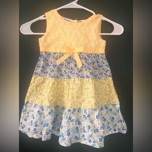 Blueberi Boulevard Yellow and Blue Floral Dress Two dresses